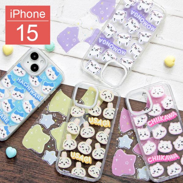 iPhone15 ケースちいかわ Camera Frameクリアケース ソフトカバー