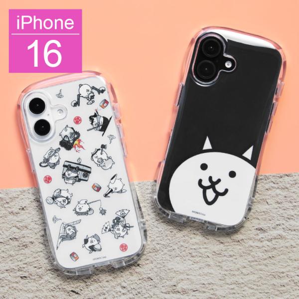 iPhone16 ケース にゃんこ大戦争 クリスタルクリアケース ソフトカバー  iPhone 16 アイホン16ケース アイフォン16ケース pnd-01