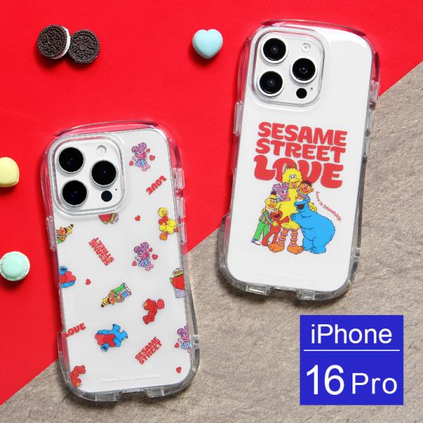 iPhone16 Pro ケース セサミストリート クリスタルクリアケース ソフト