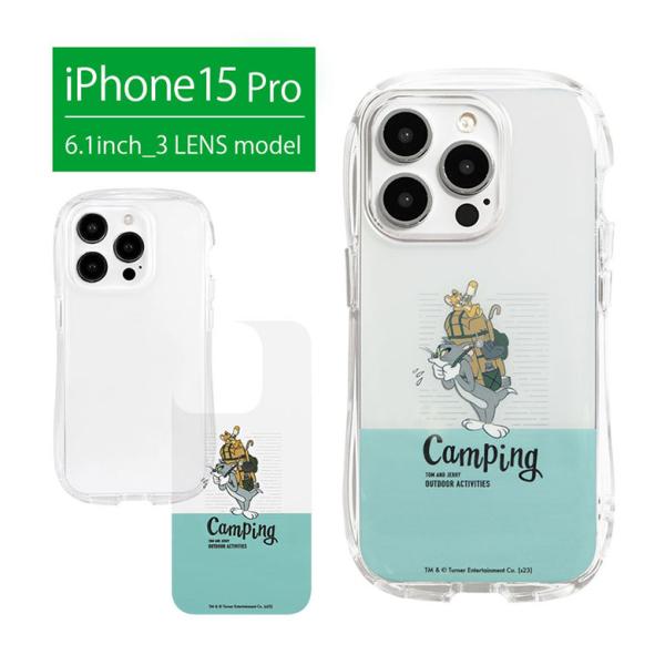 iPhone15Pro ケース トムとジェリー クリスタルクリアケース ソフトカバー ケース クリア iPhone15 プロ tmj-219a