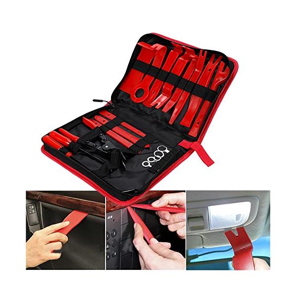 「商品情報」「主な仕様」商品名：内張りはがし 内装はがし セット 自動車 メンテナンス 脱着工具 クリップクランプツール 19P 汎用【商品仕様】サイズ（約）：ケースサイズ 23.5cm×32cm×5.5cm幅広い用途で活躍するとても便利な...