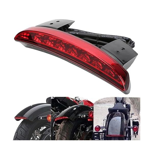バイク オートバイ LED テール ランプ ストップ ブレーキ ハーレー XL883 XL1200 社外品 汎用 (レッド)