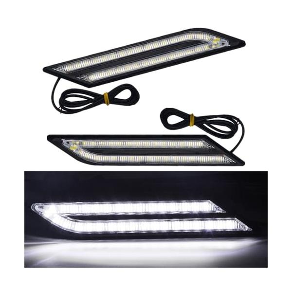 車 自動車用 LED サイドマーカー マーカーランプ ホワイト発光 12V デイライト 汎用 左右セット