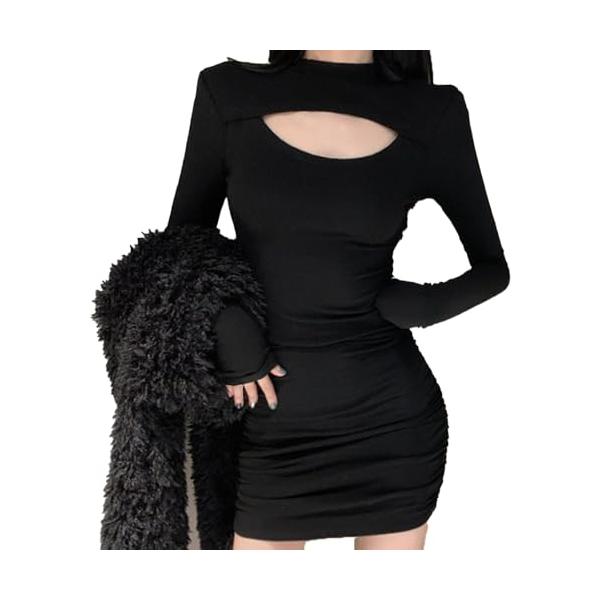 「商品情報」「主な仕様」商品名：ワンピース レディース ボディコン ミニ キャバ 長袖 ミニ セクシー パーティー ドレス セクシー 胸開き タイト【商品仕様】サイズ（約）：詳細サイズは商品画像をご確認下さい。胸元のデザインがとってもセクシ...