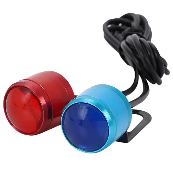 バイク オートバイ 自動車 LED ストロボ ライト 点滅 フラッシュ ストロボ スポット 汎用 2個セット (レッド/ブルー)