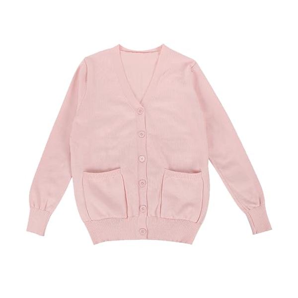 キッソス（ＫＩＳＳＯＳ） カーディガン スクールカーディガン ニット ジャケット レディース 学生 コスチューム コスプレ (XL, ピンク)