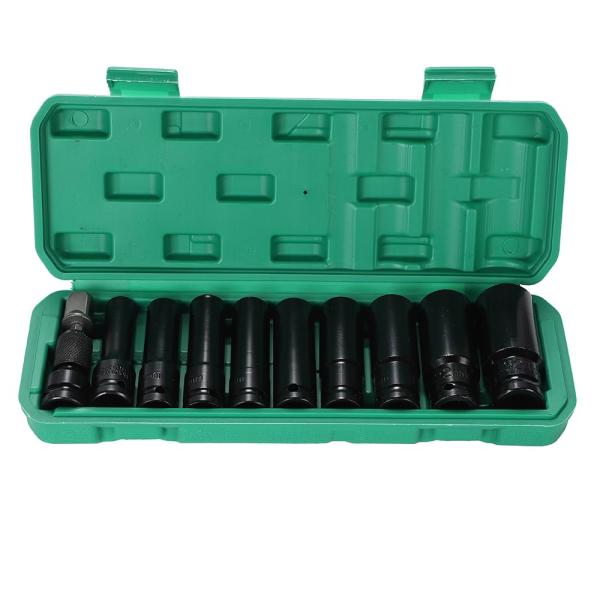 ソケットレンチ ディープソケット インパクトソケット インパクトレンチ 10mm〜24mm 10本セット