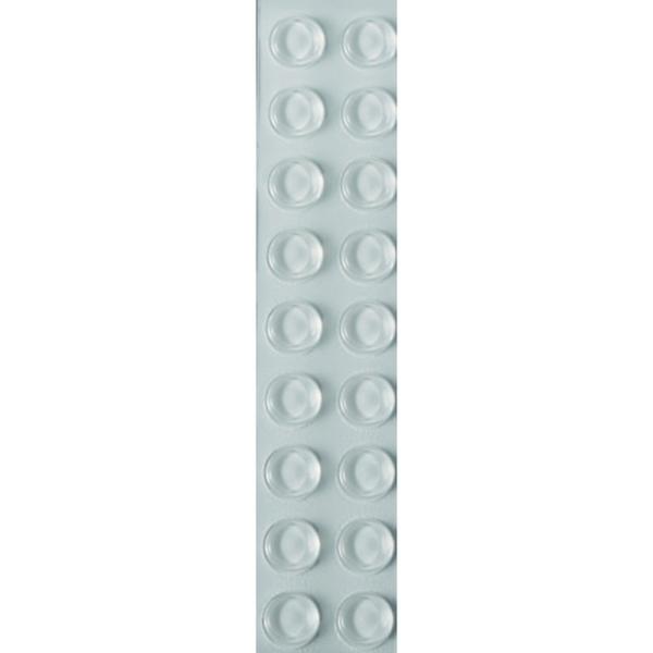 ●のり残りが少なく、はがしたい時にはがせます。●耐久性が高くゴムの変色や劣化が少ないです。●タブレットやスマホのすべり止めに。●ＰＣのゴム足として。●ドアと壁の戸当たりに。●色：透明●形状：台形●本体寸法(mm)直径×厚さ：8×2●パック入...