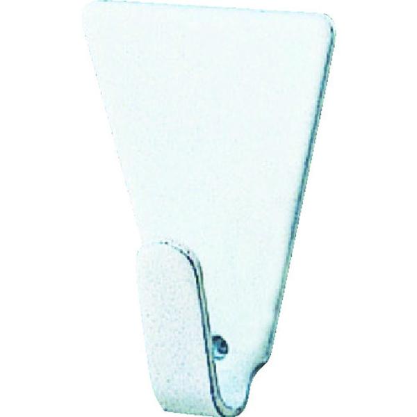 ●粘着テープでしっかり固定できます。●小物の整理に最適です。●耐荷重(kg)：0.3●縦(mm)：23●横(mm)：16●色：白●品名：ミニフック三角●粘着式●本体：焼付塗装鉄板●粘着剤：合成ゴム系