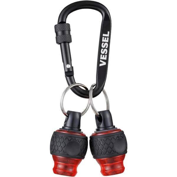 他サイト： ベッセル VESSEL ボールグリップ クイックキャッチャー 2個組 ギャラクシー 赤 QB-22K2GRE ビットホルダー 限定色 カラビナ付の商品画像