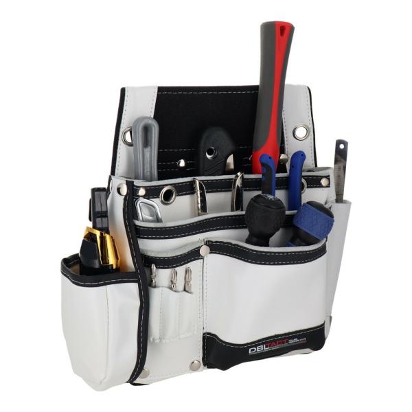 他サイト： 三共コーポレーション DBLTACT 本革釘袋 卓越モデル DTL-11-WH 582504の商品画像