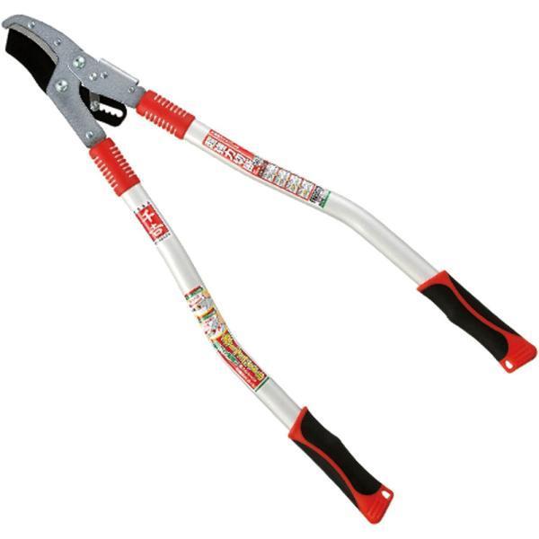 【商品仕様】全長:約770mm刃長:約110mm生木切断能力:50mmまで刃部:刃物鋼柄部:アルミ【用途】太枝切鋏【特徴】・剪定作業用・ラチェット機構で作業が楽・軽量・丈夫なパイプ柄を採用・樹脂ハンドルで握りやすく、疲れにくい・カーブハンド...