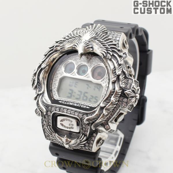 【希少】カシオ／G-SHOCK DW-6900 カスタム SV925／イーグル 希少】カシオ／G-SHOCK DW-6900 カスタム SV925／イーグル