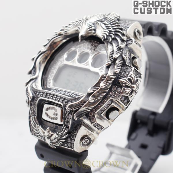 【希少】カシオ／G-SHOCK DW-6900 カスタム SV925／イーグル 希少】カシオ／G-SHOCK DW-6900 カスタム SV925／イーグル