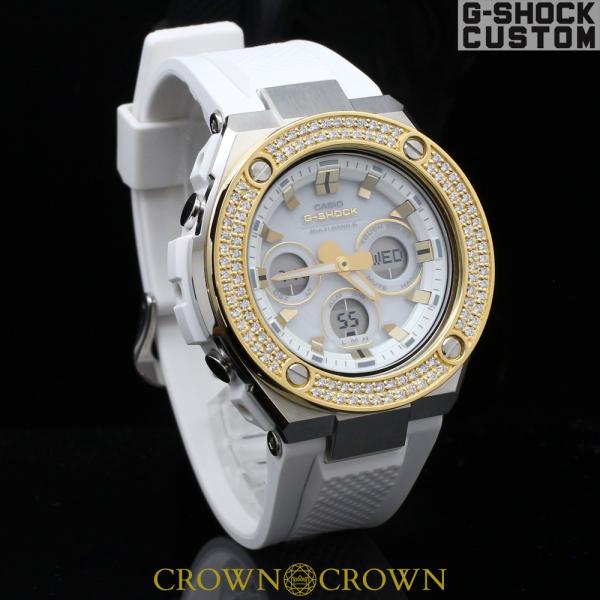 【美品】G-SHOCK　GST-W300　 電波ソーラー　カスタム　宝石 G-SHOCK CUSTOM ジーショック カスタム 腕時計 スワロフスキー