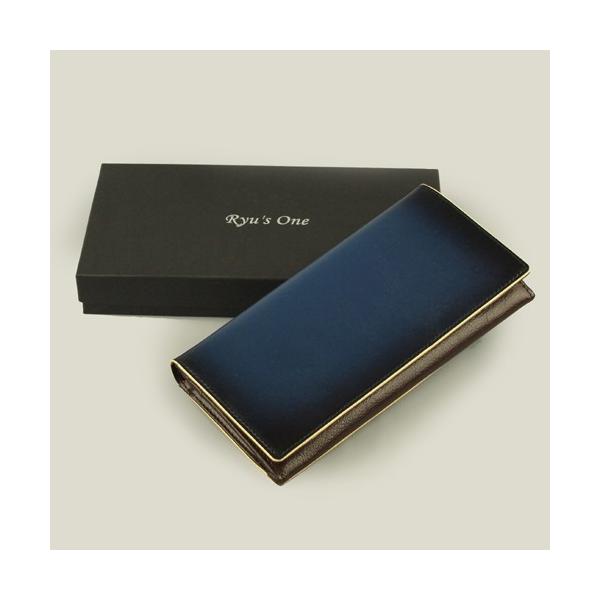服部 RYU’S ONE リューズワン GGシリーズ 牛革 長財布 ロングウォレット ネイビー 15-4004-NV 服部 RYU'S ONE リューズワン GGシリーズ 牛革 長財布 ロング