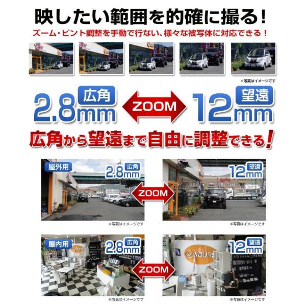 防犯カメラ 監視カメラ 単品 52万画素 防水 ドーム型 バリフォーカル ズームカメラ 広角2 8mm 望遠12mm 屋外用 屋内用兼用 暗視 Buyee Buyee Japanese Proxy Service Buy From Japan Bot Online