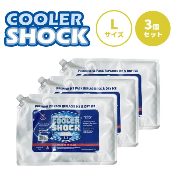COOLER SHOCK クーラーショック Lサイズ3個セット 保冷剤/氷点下 楽天市場】クーラーショック Lサイズ 3個セット COOLER SHOCK