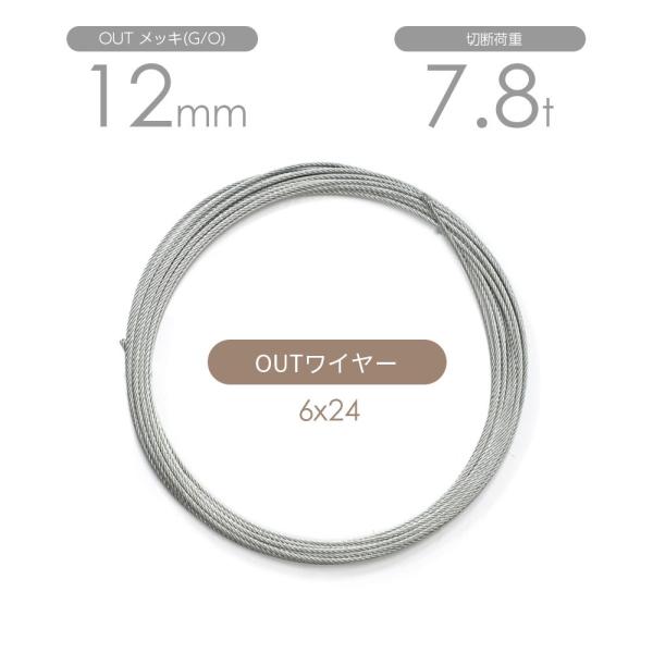 アウトワイヤー メッキ(G/O) 6x24 12mm カット販売 OUTワイヤ アウトワイヤー メッキ(G/O) 6x24 12mm カット販売 OUTワイヤ