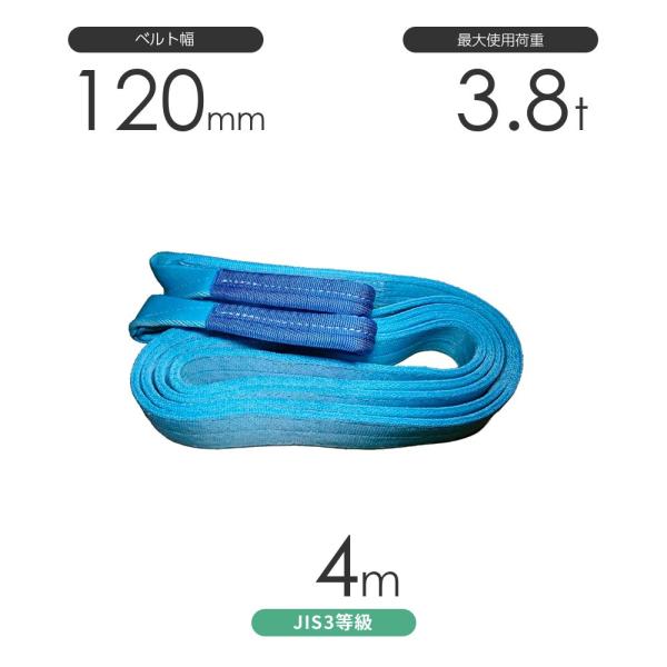 国産ポリエステルスリング AYスリング 両端アイ形(E型)幅120mm 国産ポリエステルスリング AYスリング 両端アイ形(E型)幅120mm