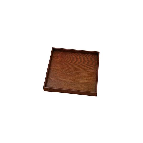 丸十　お盆　木製　宴　角皿　目摺り　6.0