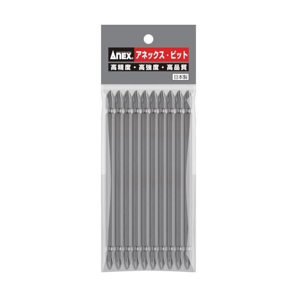 アネックス(ANEX) パワービット 両頭 +2×150 10本入 AP-14M ANEX アネックス パワービット10本組 両頭＋2×150 AP-14M-2-150 : モノ