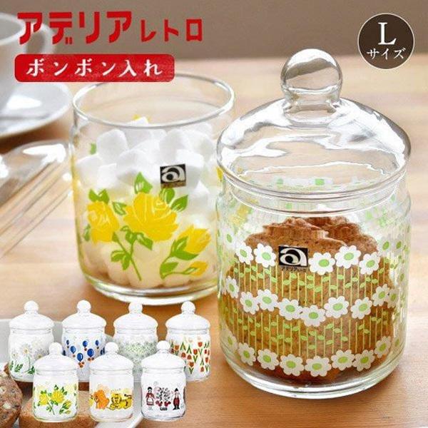 昭和レトロかわいい ガラスカップ キャニスター - 食器