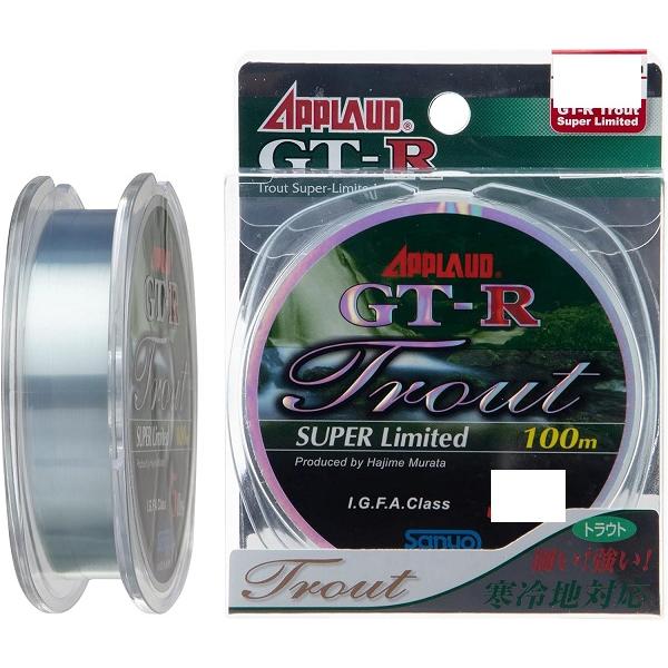 サンヨーナイロン ナイロンライン アプロード GT-R トラウト スーパーリミテッド 100m 0.65号 3lb カムフラージュカラーリーフシルバー
