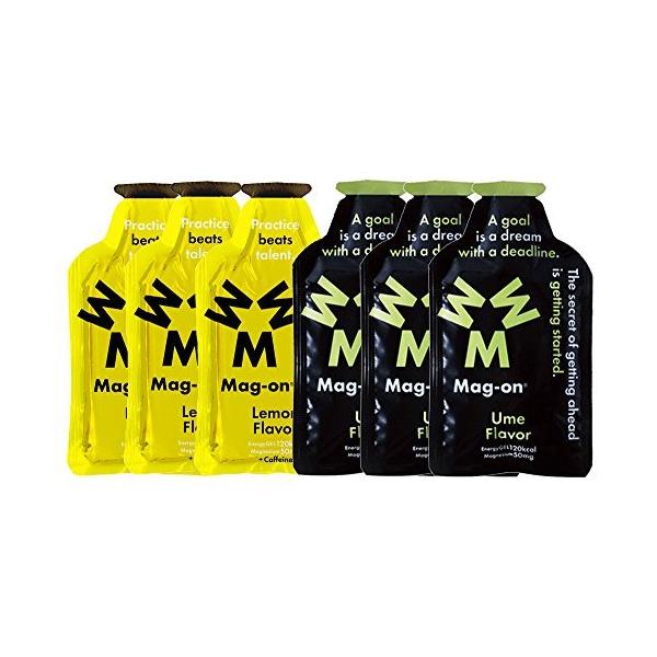 Mag-on (マグオン) エナジージェル ウメ (梅) 3個 新味レモン3個 計6個セット