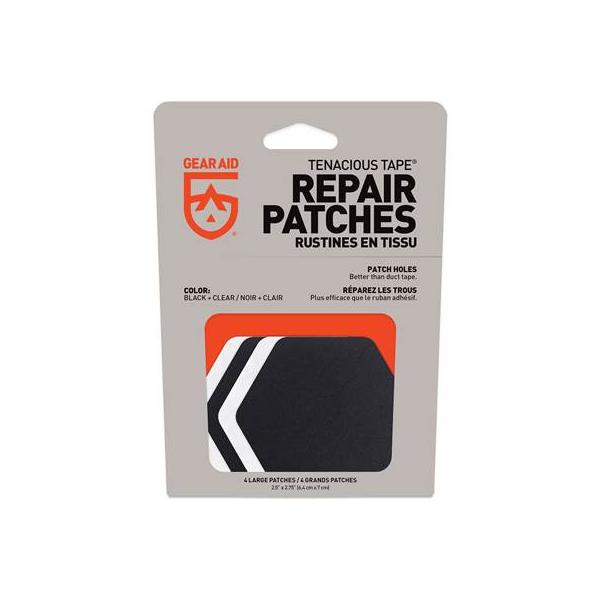 ■カラー：ブラック／クリア■サイズ：(大)6.4×7 (小)3.8×4.2■ナイロン/ポリ塩化ビニール六角形の補修用パッチ