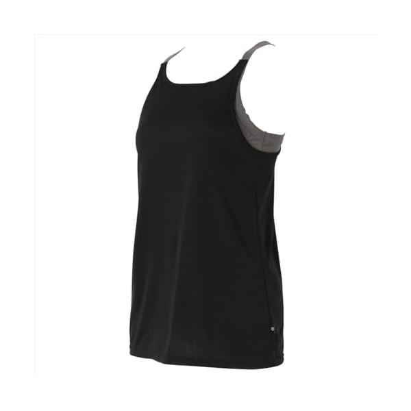 他サイト： [アツギ] タンクトップ [クリアビューティアクティブ] ヨガ レイヤード カップ付きキャミソール  47017CS ブラック/グレー LLの商品画像