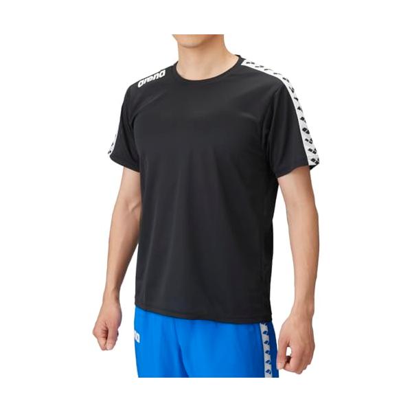 アリーナ ユニセックス 半袖Ｔシャツ Oサイズ ポリエステル メッシュ   AS6SHT10U BKWH