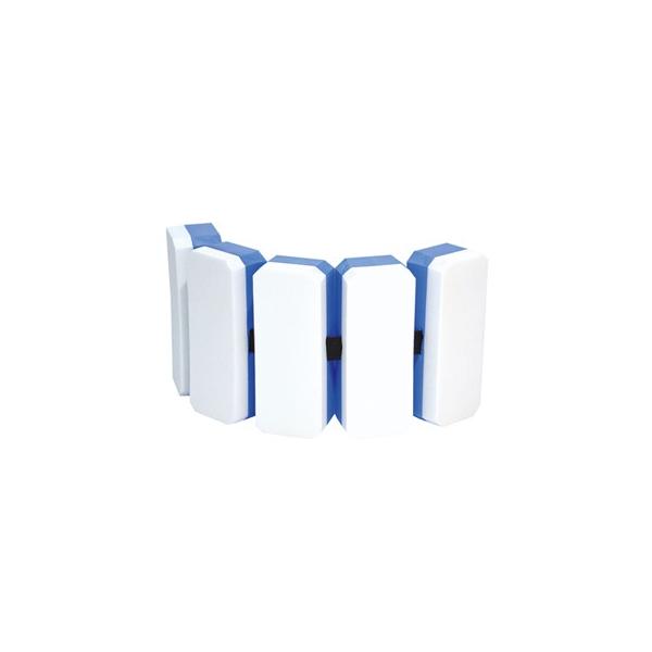 B-3141　スイムヘルパー●1ヶ●18.5×7×5cm×5連●最大ウエストサイズ:80cm●重さ130g●EVA30倍発泡●ナイロンベルト・樹脂製バックル●浮力:約3kg●台湾製バックル仕様なので、脱着も簡単です。