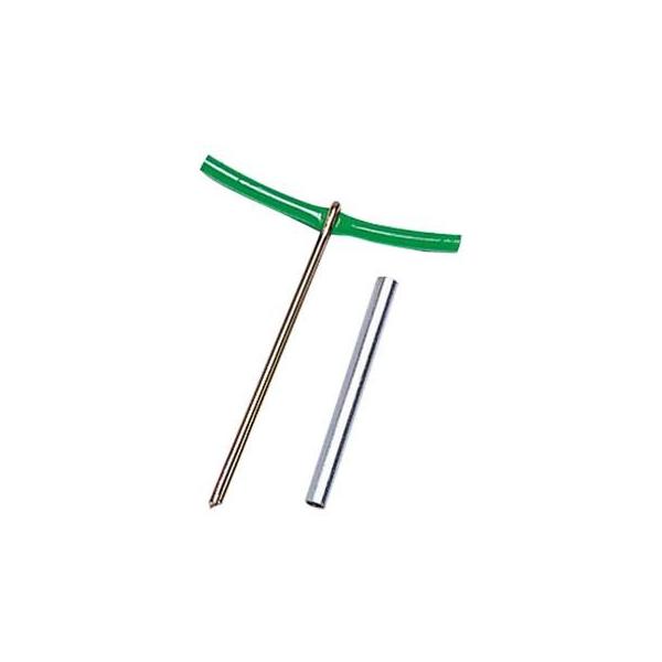 B-7715　ポイントマーカーラバーカラー：緑グランドに打ち込んでおくことで各種競技のラインを短時間で引くことが出来ます。 ●同色10本1組●U字型杭長さ14.5cm●ラバー長さ11cm●重さ330g/組●打ち込み用杭1本付