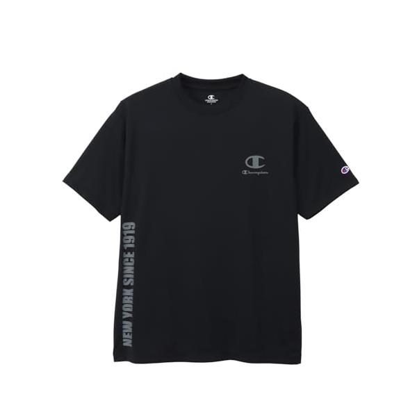 [チャンピオン] 半袖Tシャツ 半袖 丸首 速乾 UVカット 高通気 スクリプトロゴプリントメンズ C3-DS316L ブラック 4L