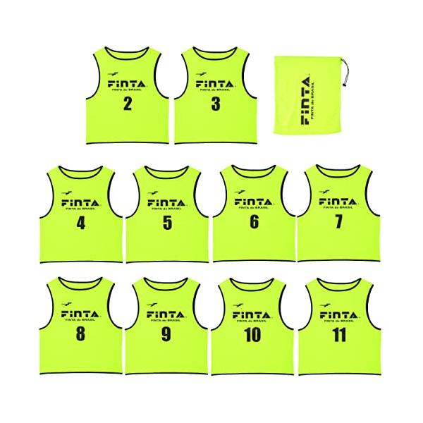 他サイト： [フィンタ] サッカー 大人用 ビブス 10枚セット フリーサイズ FT6513  (イエロー)の商品画像
