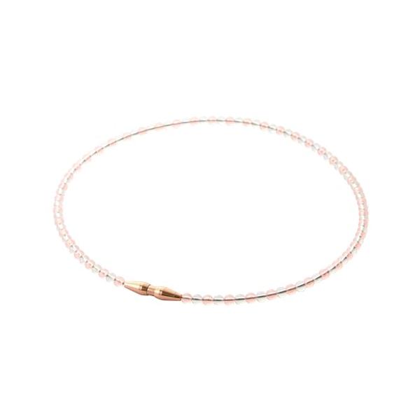 phiten(ファイテン) RAKUWAネックレス エクストリーム クリスタルタッチ ピンクゴールド/クリア 50cm