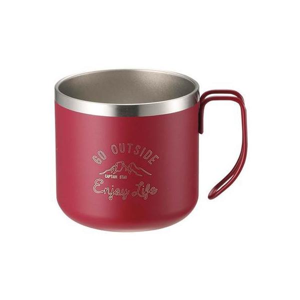 �L���v�e���X�^�b�O(CAPTAIN STAG) �}�O�J�b�v �R�b�v �_�u���X�e�����X �^��f�M �ۉ��E�ۗ� 350ml ���b�h �����e UE-3435
