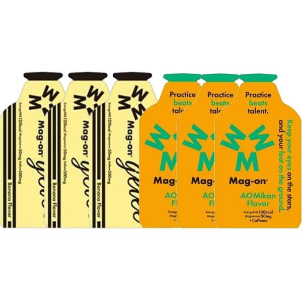 Mag-on マグオン エナジージェル 6個セット(青みかん×3、バナナ×3)