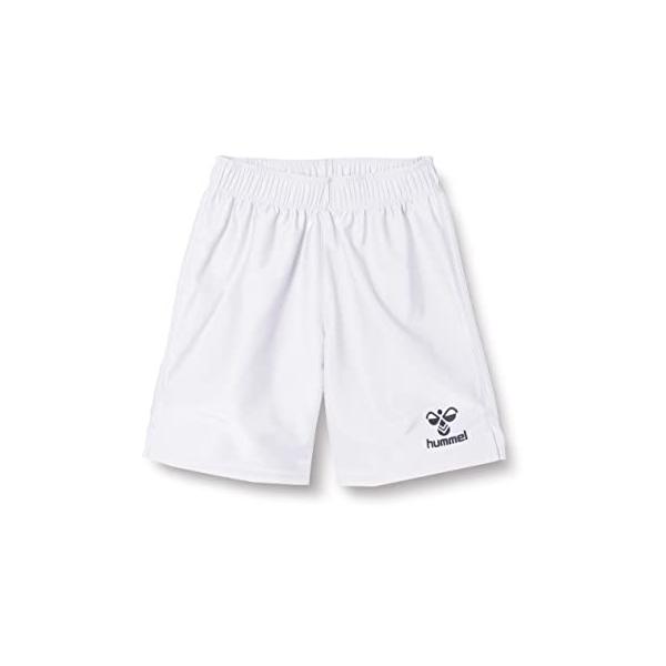 [ヒュンメル] ハーフパンツ ジュニアプラクティスパンツ ボーイズ ホワイト＊インディゴネイビー (1071) 120