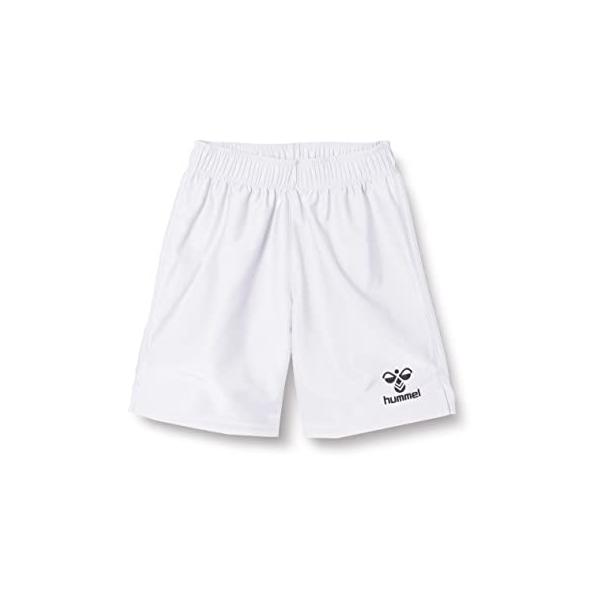 [ヒュンメル] ハーフパンツ ジュニアプラクティスパンツ ボーイズ ホワイト＊ブラック (1090) 120