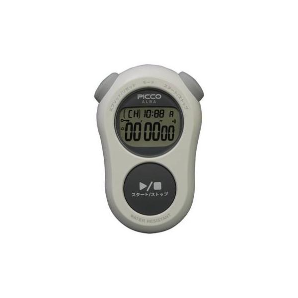 品名　アルバピコ スクールタイマー ホワイト◆学習時、机の上で使いやすいストップウォッチ。◆学習目的に合わせてストップウォッチと減算タイマーを切り替えて使えます。◆カウント機能／人数確認や個数チェックが可能です。◆底面には卓上で滑りにくいラ...