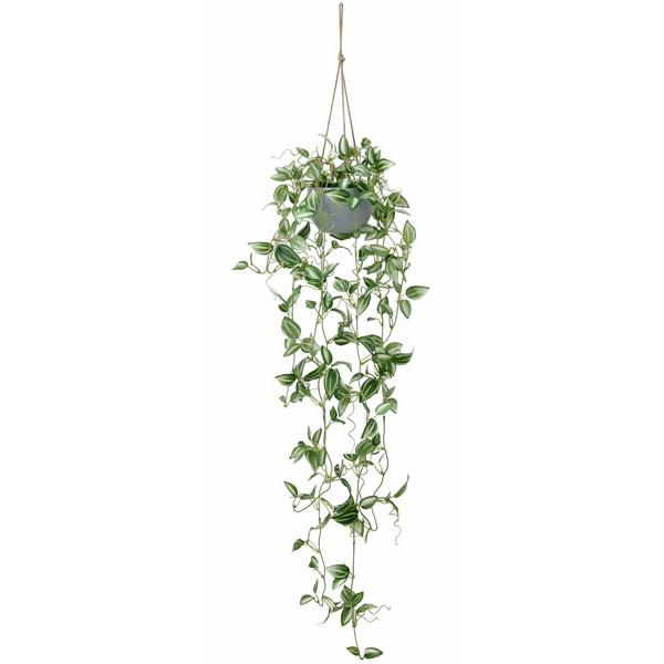 フェイクグリーン 人工観葉植物 光触媒 ハンギング 壁掛け 造花 インテリア　トラディスカンティアハンギング おしゃれ