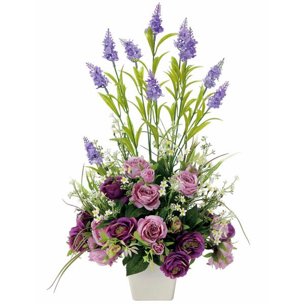 造花 アートフラワー（光触媒 造花 インテリア）光の楽園　ソフィアラベンダー