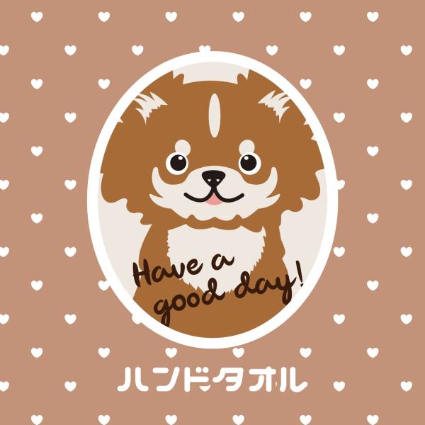 ハンドタオル チワワ 犬 かわいい ハンカチ 動物 おしゃれ プレゼント ペット