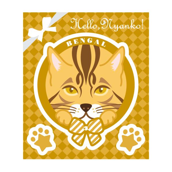 【サイズ】 ONE SIZE【大きさ】 猫ステッカー　　H121mm×W108mm 　　　　　肉球ステッカー　H30mm×W30mm屋外対応印刷／艶消しラミネートシート貼り加工  【販売元からのコメント】猫ちゃんのステッカー1枚と肉球ステッ...