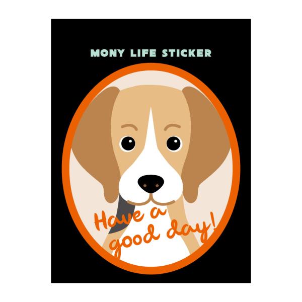 ステッカー　ビーグル　犬　車　ポスト　玄関　かわいい　わんこ　防犯