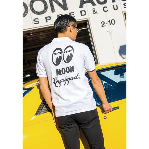 MOON Equipped☆ロングポロシャツ MOONEYES ムーンアイズ MOON Equipped ポロシャツ : MOONEYES