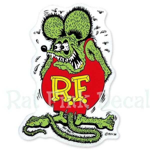 ラッドフィンク Rat fink RAT FINK Rat Fink(ラットフィンク) デカール カラー L 20×14cm