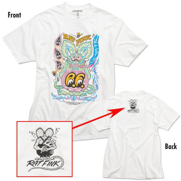 MOONEYES XXLサイズ ムーンアイズ Rat Fink x MOON ピンストライプ T 